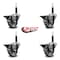Service Caster 3'' Semi Steel Swivel 3/4'' Expanding Stem Caster Set with Brake, 4PK SCC-EX20S314-SSS-PLB-34-4 - alternate 3